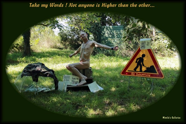 Obiterdictum, Progress Gallery, Not a Word higher than the other, Pas un mot plus haut que l'autre